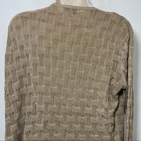 Muche et muchette open front tan gold lightweight cardigan sweater s/m - Picture 7 of 9